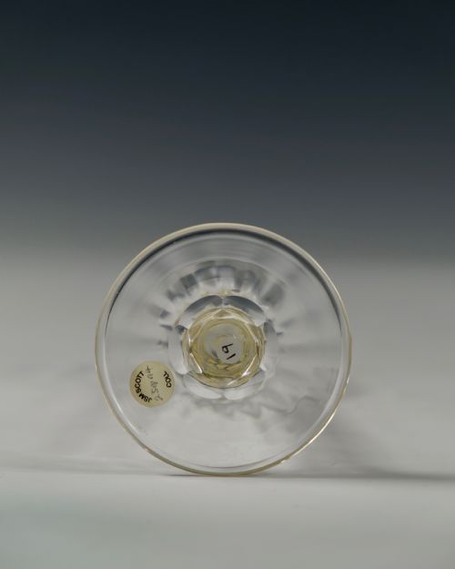 LIQUEUR GLASS THE FACET CUT STEM WITH GOLD FOIL INCLUSIONS C1900 - ADDITIONAL PHOTO 6