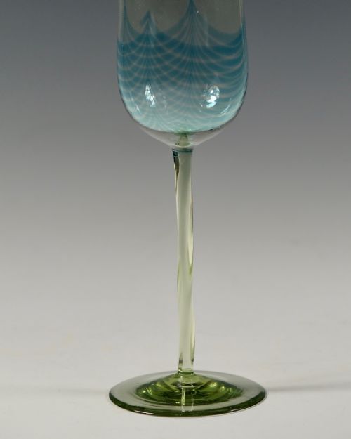 WINE GLASS WITH MELTED IN PULLED UP THREADS C1899 - ADDITIONAL PHOTO 3