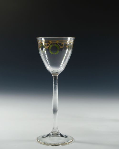SET OF SIX THERESIENTHAL ENAMELLED WINE GLASSES C1905 - ADDITIONAL PHOTO 3