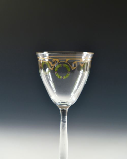 SET OF SIX THERESIENTHAL ENAMELLED WINE GLASSES C1905 - ADDITIONAL PHOTO 4
