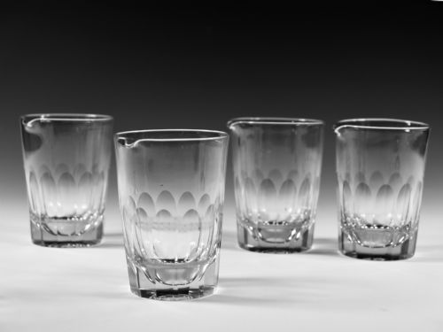 FOUR SINGLE LIPPED MIXING TUMBLER ENGLISH C1890 - ADDITIONAL PHOTO 1