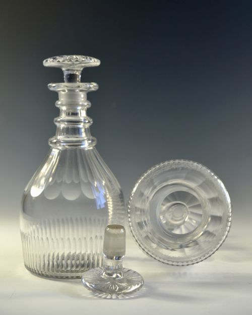 FINE PAIR OF CLASSIC DECANTERS ENGLISH C1830 - ADDITIONAL PHOTO 5