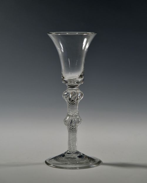 DOUBLE KNOPPED AIR TWIST WINE GLASS C1755 - ADDITIONAL PHOTO 1