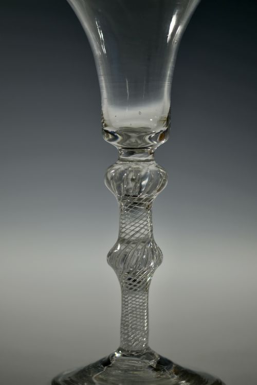 DOUBLE KNOPPED AIR TWIST WINE GLASS C1755 - ADDITIONAL PHOTO 2