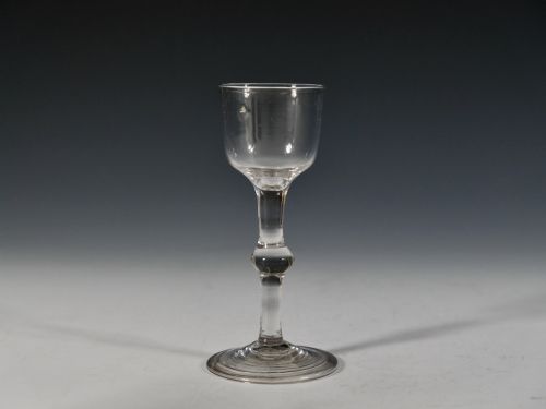 balustroid wine glass english c1760 - CATEGORY: ANTIQUE GLASS - DATED 18TH CENTURY