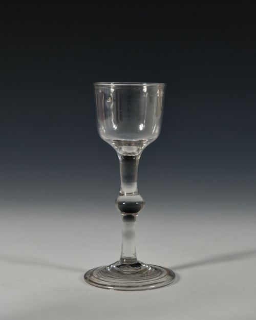 BALUSTROID WINE GLASS ENGLISH C1760 - ADDITIONAL PHOTO 1