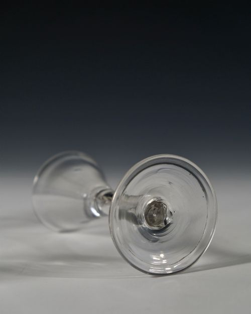 PLAIN STEM DRAWN TRUMPET WINE GLASS C1750 - ADDITIONAL PHOTO 2