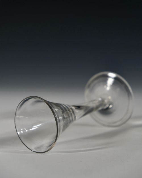 PLAIN STEM DRAWN TRUMPET WINE GLASS C1750 - ADDITIONAL PHOTO 3