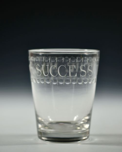 TUMBLER ENGRAVED SUCCESS TO THE MINES ENGLISH C1810 - ADDITIONAL PHOTO 1