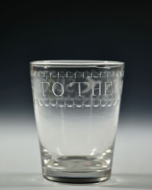 TUMBLER ENGRAVED SUCCESS TO THE MINES ENGLISH C1810 - ADDITIONAL PHOTO 2