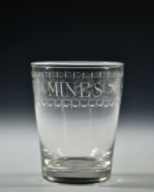 TUMBLER ENGRAVED SUCCESS TO THE MINES ENGLISH C1810 - ADDITIONAL PHOTO 3