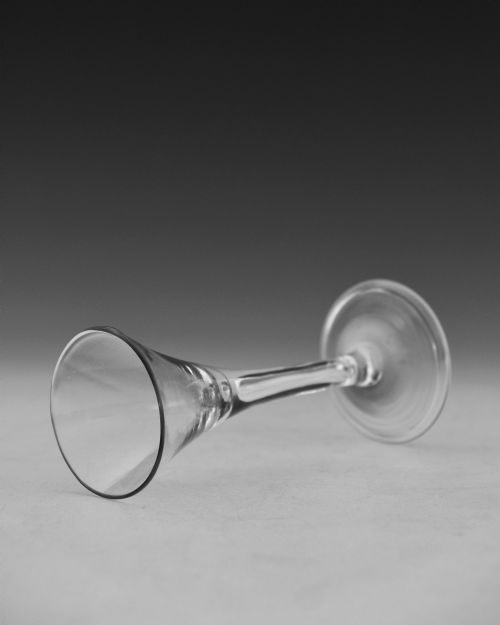 PLAIN STEM DRAWN TRUMPET WINE GLASS C1760 - ADDITIONAL PHOTO 2