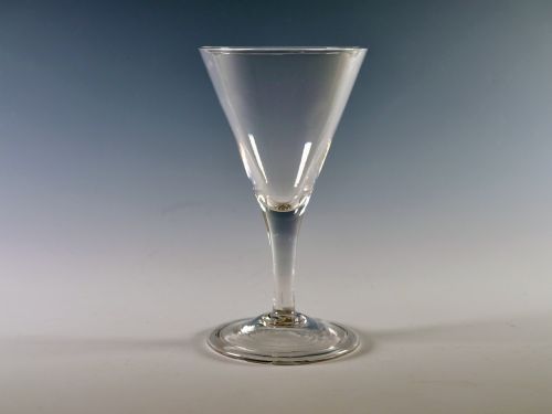 plain stem wine goblet english c1760 - CATEGORY: ANTIQUE GLASS - DATED 18TH CENTURY