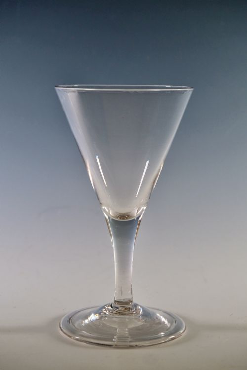 PLAIN STEM WINE GOBLET ENGLISH C1760 - ADDITIONAL PHOTO 1