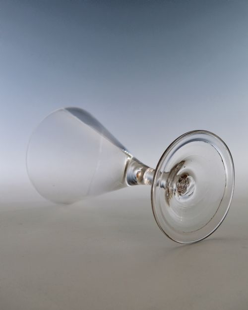 PLAIN STEM WINE GOBLET ENGLISH C1760 - ADDITIONAL PHOTO 2