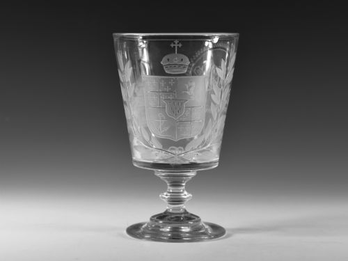 rummer engraved lichfield cathedral c1830 - CATEGORY: ANTIQUE GLASS - DATED 19TH CENTURY