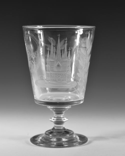 RUMMER ENGRAVED LICHFIELD CATHEDRAL C1830 - ADDITIONAL PHOTO 2