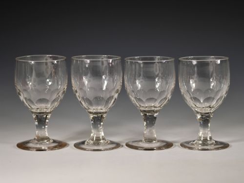 rummers set of four c1860 - CATEGORY: ANTIQUE GLASS - DATED 19TH CENTURY