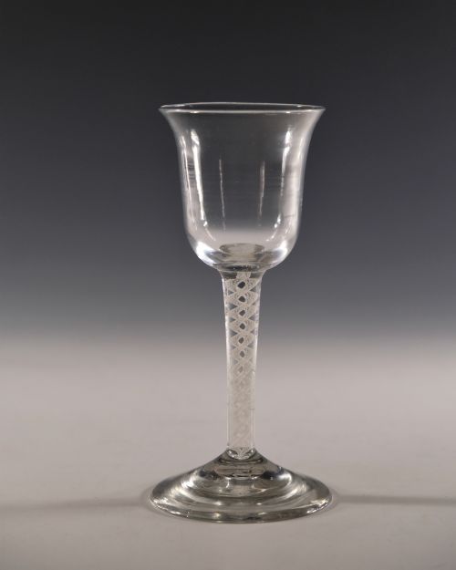 ANTIQUE WINE GLASS OPAQUE TWIST C1765 - ADDITIONAL PHOTO 1