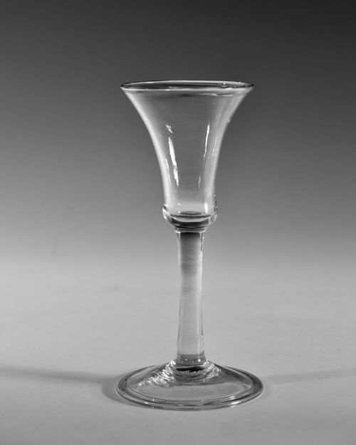 ANTIQUE WINE GLASS PLAIN STEM ENGLISH C1760 - ADDITIONAL PHOTO 1