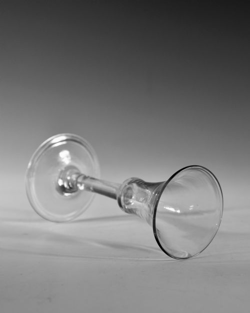 ANTIQUE WINE GLASS PLAIN STEM ENGLISH C1760 - ADDITIONAL PHOTO 3