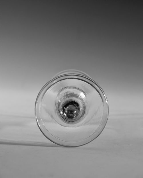 ANTIQUE WINE GLASS PLAIN STEM ENGLISH C1760 - ADDITIONAL PHOTO 4