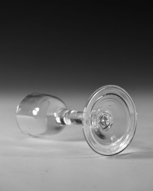 ANTIQUE WINE GLASS PLAIN STEM ENGLISH C1760 - ADDITIONAL PHOTO 2