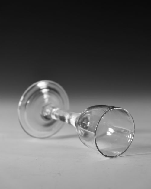 ANTIQUE WINE GLASS PLAIN STEM ENGLISH C1760 - ADDITIONAL PHOTO 3