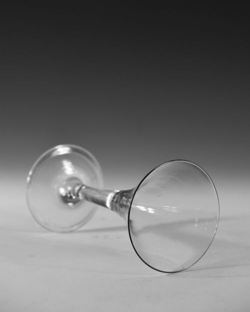 ANTIQUE WINE GLASS PLAIN STEM ENGLISH C1760 - ADDITIONAL PHOTO 3