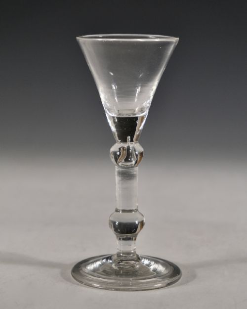 ANTIQUE WINE GLASS BALUSTROID ENGLISH C173540 - ADDITIONAL PHOTO 1
