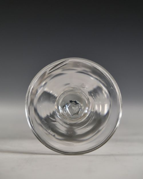 ANTIQUE WINE GLASS FACET STEM ENGLISH C1780 - ADDITIONAL PHOTO 5