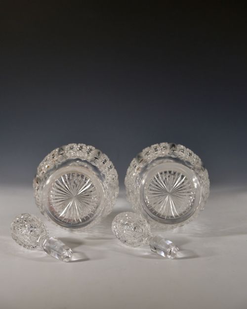 PAIR OF ANTIQUE DECANTERS ENGLISH C1880 - ADDITIONAL PHOTO 5
