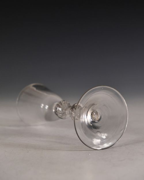ANTIQUE WINE GLASS AIR TWIST ENGLISH C1755 - ADDITIONAL PHOTO 3
