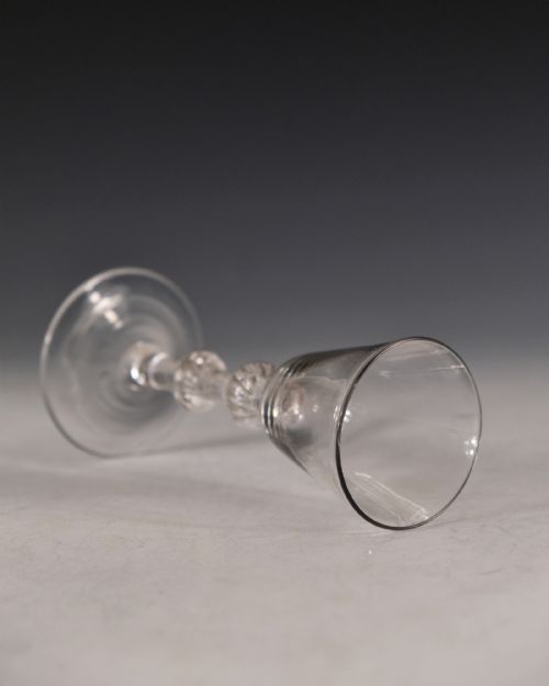 ANTIQUE WINE GLASS AIR TWIST ENGLISH C1755 - ADDITIONAL PHOTO 5