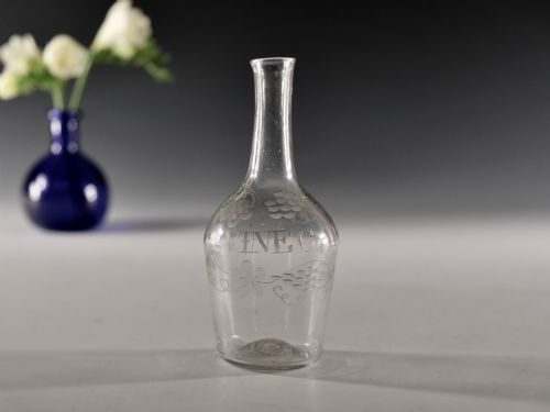 antique condiment bottle vinegar english c1765 - CATEGORY: ANTIQUE GLASS - DATED 18TH CENTURY