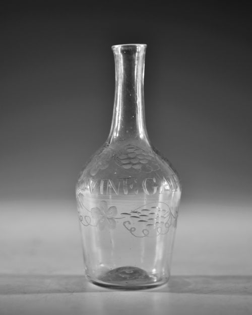ANTIQUE CONDIMENT BOTTLE VINEGAR ENGLISH C1765 - ADDITIONAL PHOTO 2