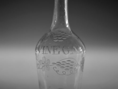 ANTIQUE CONDIMENT BOTTLE VINEGAR ENGLISH C1765 - ADDITIONAL PHOTO 3