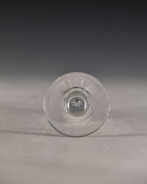 ANTIQUE WINE GLASS FACET STEM ENGLISH C1780 - ADDITIONAL PHOTO 6