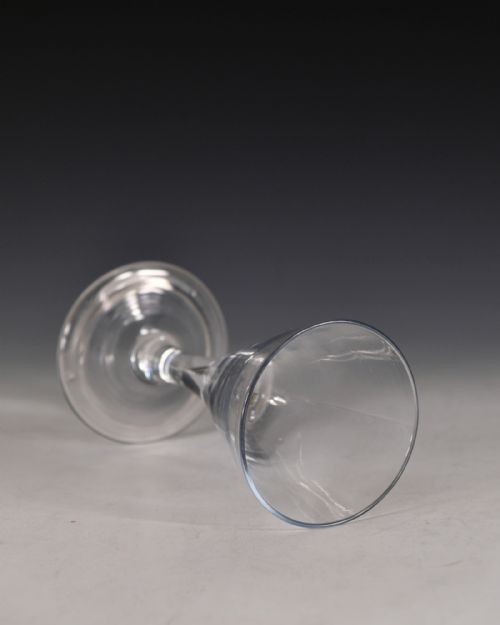 ANTIQUE WINE GLASS PLAIN STEM ENGLISH C1750 - ADDITIONAL PHOTO 4