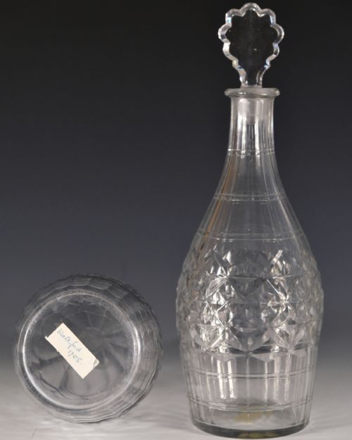 ANTIQUE PAIR OF DECANTERS INDIAN CLUB ENGLISH C1770 - ADDITIONAL PHOTO 4