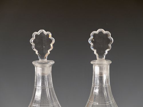 ANTIQUE PAIR OF DECANTERS INDIAN CLUB ENGLISH C1770 - ADDITIONAL PHOTO 6