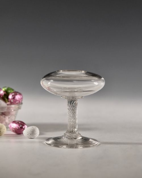 ANTIQUE GLASS LACEMAKER'S LAMP ENGLISH C1755 - ADDITIONAL PHOTO 1