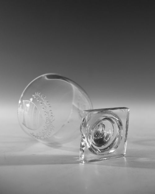 ANTIQUE GLASS RUMMER ENGLISH C1800 - ADDITIONAL PHOTO 3