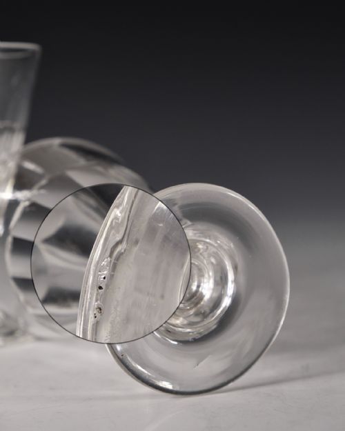 ANTIQUE GLASS RUMMER PAIR ENGLISH C1835 - ADDITIONAL PHOTO 4