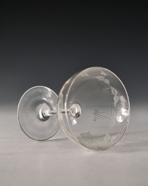 ANTIQUE CHAMPAGNE GLASSES SET OF 10 ENGLISH C190010 - ADDITIONAL PHOTO 5