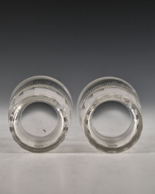 ANTIQUE GLASS TUMBLERS PAIR ENGLISH C1820 - ADDITIONAL PHOTO 4