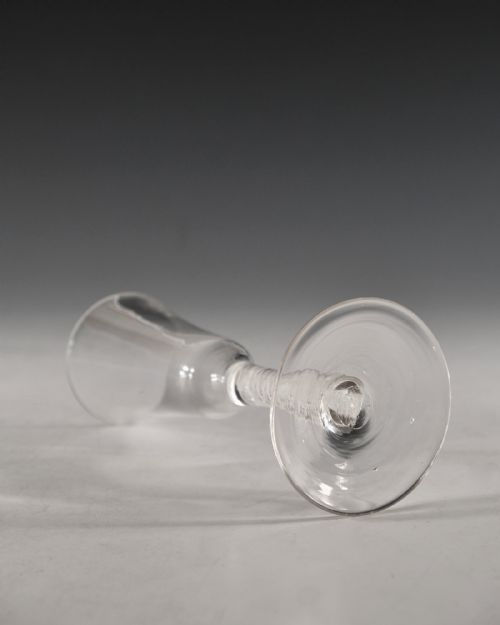 ANTIQUE ALE GLASS OPAQUE TWIST ENGLISH C1765 - ADDITIONAL PHOTO 2