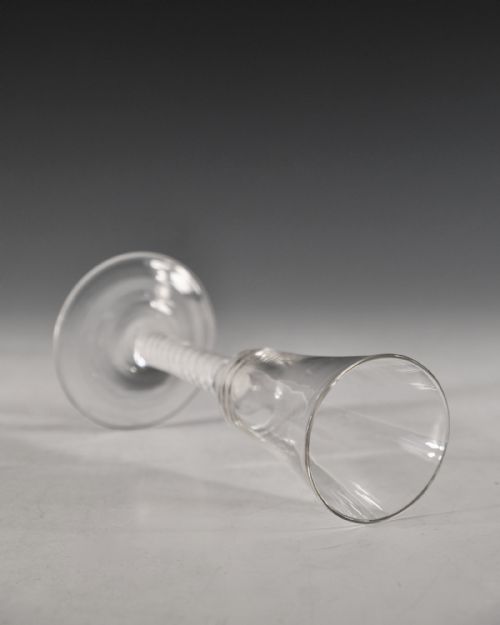 ANTIQUE ALE GLASS OPAQUE TWIST ENGLISH C1765 - ADDITIONAL PHOTO 3