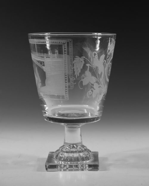 ANTIQUE RUMMER ENGRAVED SUNDERLAND BRIDGE C1820 - ADDITIONAL PHOTO 4