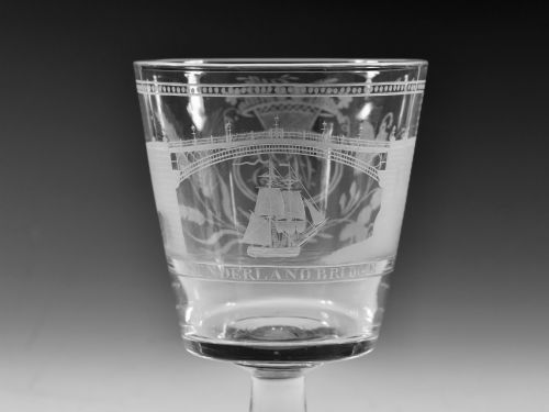 ANTIQUE RUMMER ENGRAVED SUNDERLAND BRIDGE C1820 - ADDITIONAL PHOTO 8